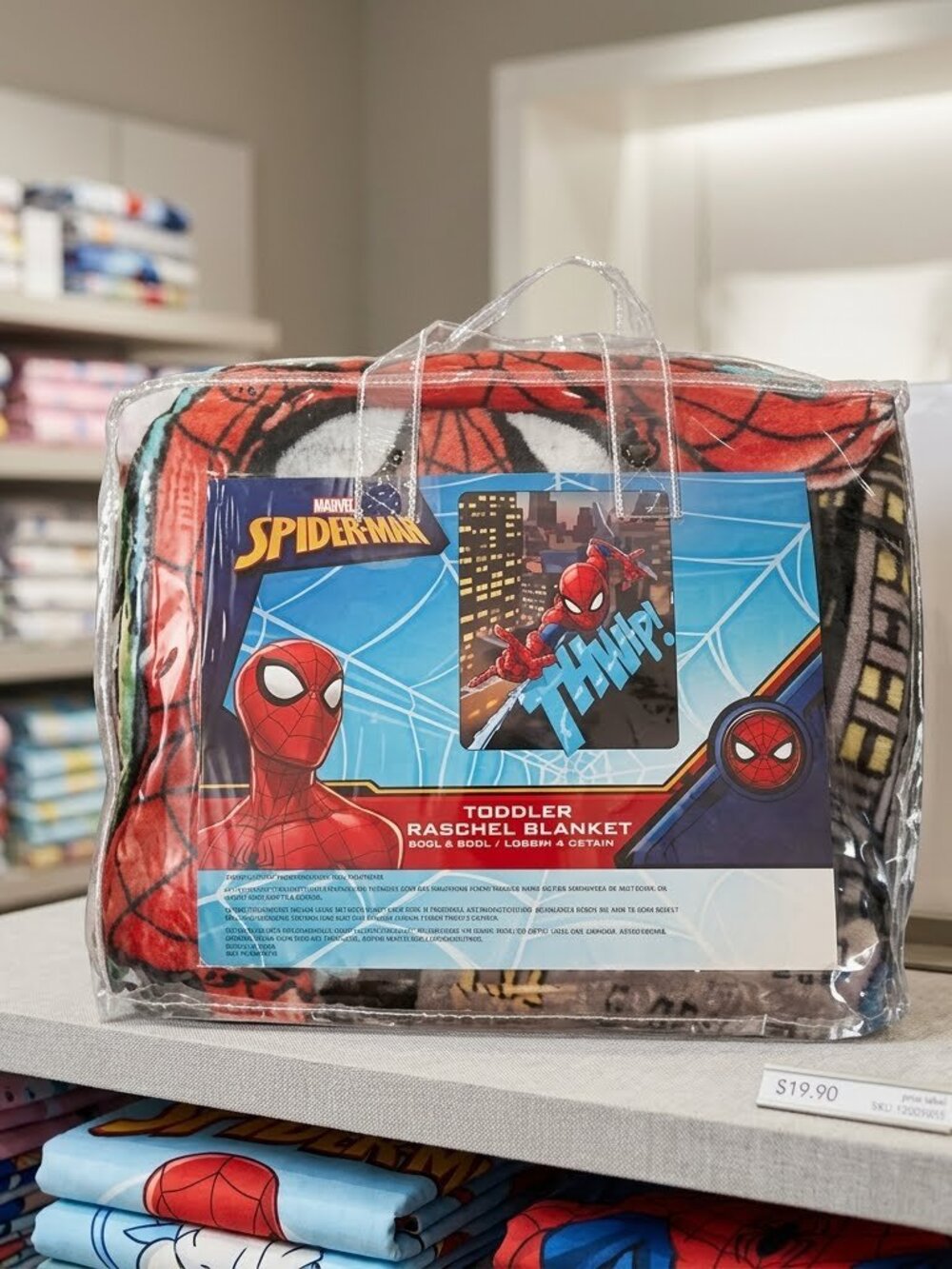 Marvel Spider-Man Toddler Raschel Blanket 40x50